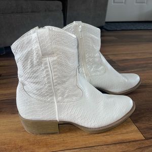White Cowgirl Booties